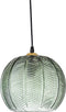 Bloomingville Hanglamp groen glas met motief