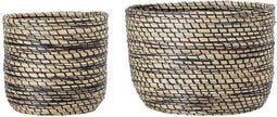 Bloomingville - Mand - Zwart-Natuur - Zeegras - Set van 2