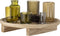 Bloomingville - Sanga Dienblad met votief - Beige - Glas - Set van 8