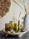 Bloomingville - Sanga Dienblad met votief - Beige - Glas - Set van 8
