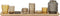 Bloomingville - Theelichthouder - Waxinelichthouder - Bruin - set van 9
