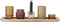 Bloomingville - Waxinelichthouder - Bruin - Glas - Set van 6