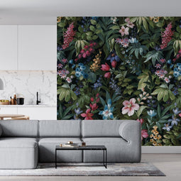 Melli Mello Bloom on Baby Wall Mural Green 250x250 cm