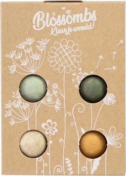 Blossombs Bloembommetjes Giftbox Mini - 4 Zaadbommetjes - Cadeau voor Bijen en Vlinders