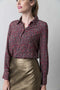 Blouse met roze bloemen van viscose.
