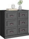 vidaXL - Dressoir - 70x35,5x67,5 - cm - bewerkt - hout - zwart