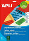 Printer Labels Apli Green 20 Sheets 210 x 297 mm