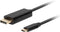 Lanberg CA-CMDP-10CU-0030-BK - Adapter USB C naar DisplayPort - 4K 60 Hz - Zwart