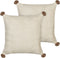 OBERONIA - Sierkussen set van 2 - Beige - 45 x 45 cm - Katoen