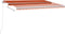 vidaXL - Luifel - handmatig - uittrekbaar - met - LED - 450x300 - cm - oranje - en - bruin