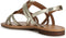 GEOX D SOZY S - Platte sandalen - Metallic leer met gekruiste bandjes - Goud - Maat 39