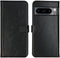 Selencia Google Pixel 8 Pro - Echt Lederen Bookcase - 3 Pashouders - Zwart