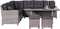 Blue bird lounge-diningset - 5-delig - links - grey - reflex black