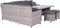 Blue bird lounge-diningset - 5-delig - links - grey - reflex black