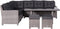 Blue bird lounge-diningset - 5-delig - links - grey - reflex black