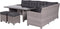 Blue bird lounge-diningset - 5-delig - rechts - grey - reflex black