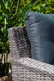 Blue bird lounge-diningset - 5-delig - rechts - grey - reflex black