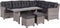 Blue bird lounge-diningset - 5-delig - rechts - grey - reflex black