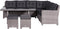 Blue bird lounge-diningset - 5-delig - rechts - grey - reflex black