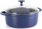 Blue Diamond, Braadpan met deksel – Keramische coating ingelegd met diamantdeeltjes - Ø24 cm – inhoud; 4,46 L - Blauw - Met GRATIS panbeschermer
