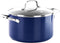Blue Diamond – kookpan inclusief deksel – soeppan/braadpan – 22 cm – inhoud; 4,76 L – Blauw - Met panbeschermer