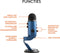 Blue Microphones Yeti - Microfoon - USB - Studiokwaliteit Streaming en Recording - Blauw