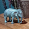 Blue Patina Elephant Statue (set van 4)