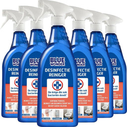 Blue Wonder Desinfectie-reiniger Spray Voordeelverpakking - 6 x 750 ml flessen
