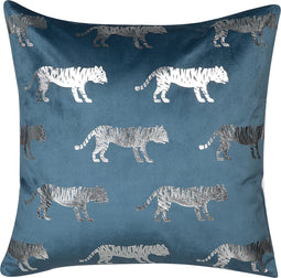 BLUEBELL - Sierkussen set van 2 - Blauw - 45 x 45 cm - Fluweel