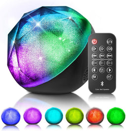 Bluetooth-Luidsprekers - Kleurrijke stereogeluid - LED Mini Draagbare Luidspreker met Afstandsbediening - Oplaadbare Batterij - TF-kaart - AUX-kabel - Verbeterde Bass voor iPhone Samsung - Bluetooth V4.1 - Speaker 3W