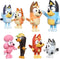 BLUEY - 8 speelfiguren Familie & Vrienden 2 - Speelfigurenset