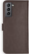 Selencia Galaxy S21 Plus - Echt Lederen Bookcase - 3 Pashouders - Bruin
