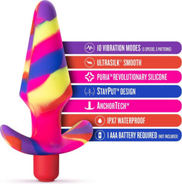 Blush Buttplug Avant Free Spirit Scarlet Multicolours