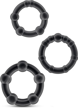Blush Cockring STAY HARD BEADED Zwart