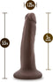 Blush Dildo Love Toy Dr. Skin Plus 5 Inch Posable Dildo Chocolate Bruin