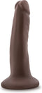 Blush Dildo Love Toy Dr. Skin Plus 5 Inch Posable Dildo Chocolate Bruin