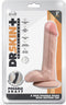 Blush Dildo Love Toy Dr. Skin Plus 6 Inch Posable Dildo With Balls Vanilla beige