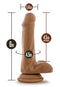 Blush Dildo Love Toy Dr. Skin Plus 6 Inch Posable Dildo With Balls Mocha Bruin