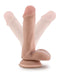 Blush Dildo Love Toy Dr. Skin Plus 6 Inch Posable Dildo With Balls Vanilla beige