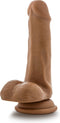 Blush Dildo Love Toy Dr. Skin Plus 6 Inch Posable Dildo With Balls Mocha Bruin