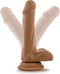 Blush Dildo Love Toy Dr. Skin Plus 6 Inch Posable Dildo With Balls Mocha Bruin