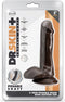 Blush Dildo Love Toy Dr. Skin Plus 6 Inch Posable Dildo With Balls Chocolate Bruin