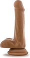 Blush Dildo Love Toy Dr. Skin Plus 6 Inch Posable Dildo With Balls Mocha Bruin