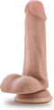 Blush Dildo Love Toy Dr. Skin Plus 6 Inch Posable Dildo With Balls Vanilla beige