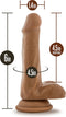 Blush Dildo Love Toy Dr. Skin Plus 6 Inch Posable Dildo With Balls Mocha Bruin