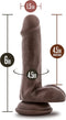 Blush Dildo Love Toy Dr. Skin Plus 6 Inch Posable Dildo With Balls Chocolate Bruin