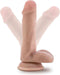 Blush Dildo Love Toy Dr. Skin Plus 6 Inch Posable Dildo With Balls Vanilla beige