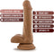 Blush Dildo Love Toy Dr. Skin Plus 6 Inch Posable Dildo With Balls Mocha Bruin