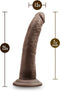 Blush Dildo Love Toy Dr. Skin Plus 7 Inch Posable Dildo Chocolate Bruin