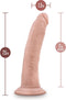 Blush Dildo Love Toy Dr. Skin Plus 7 Inch Posable Dildo Vanilla beige